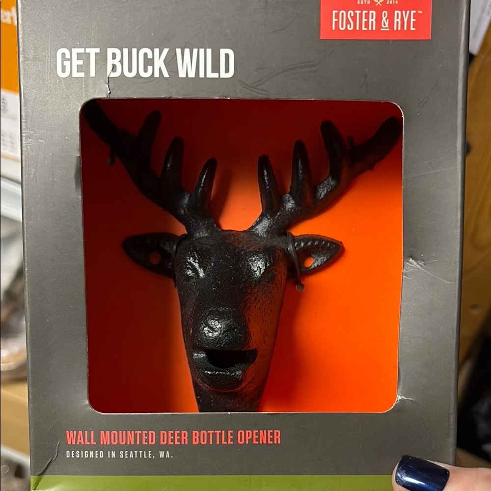 Nib deer steel bottle opener